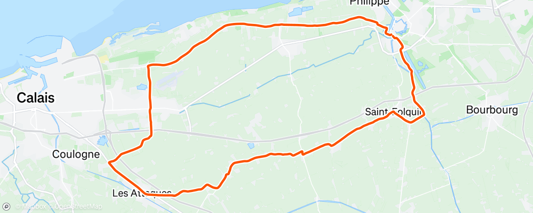 Map of the activity, Afternoon Ride