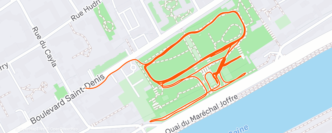 Map of the activity, Entraînement cap perso