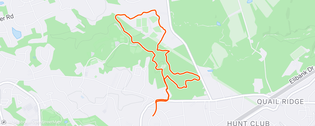 Map of the activity, Morning Trail Run