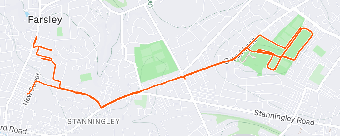 Map of the activity, Morning Run