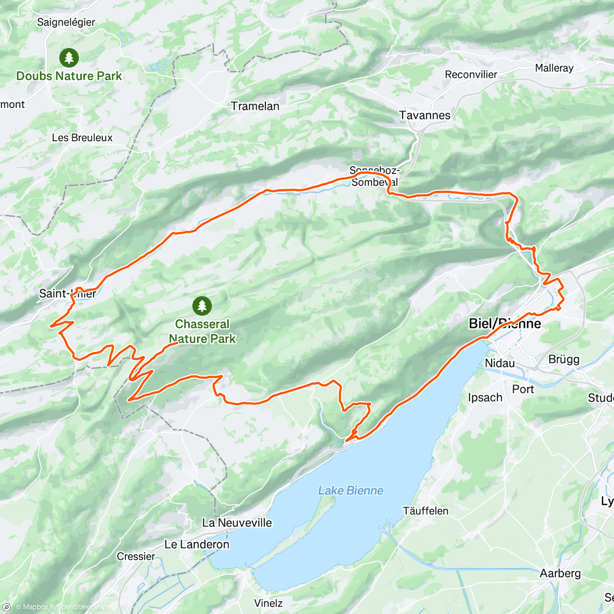 Map of the activity, Chass ⛰️ ☀️