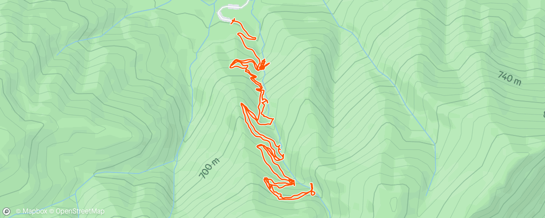 Map of the activity, Morning Hike