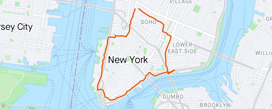 Map of the activity, Manhattan loop