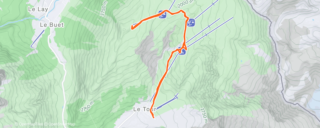 Map of the activity, Ski de randonnée le matin -12°C 🥶