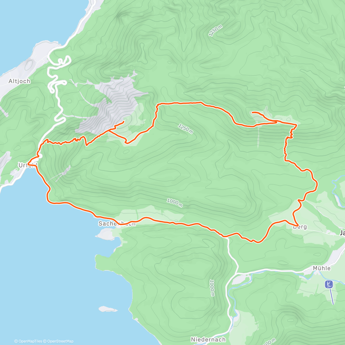 Map of the activity, Jochberg - Hirschhöndlkopf