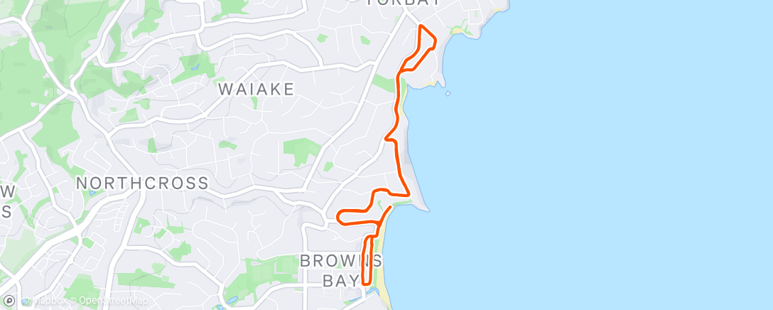 Map of the activity, Evening Run