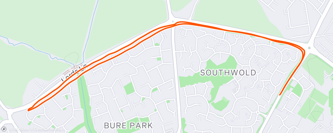 Map of the activity, Morning Run