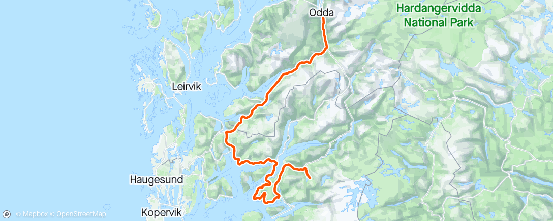 Map of the activity, Tour of Norway 2. etapa