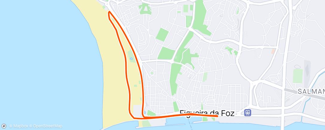 Map of the activity, corrida