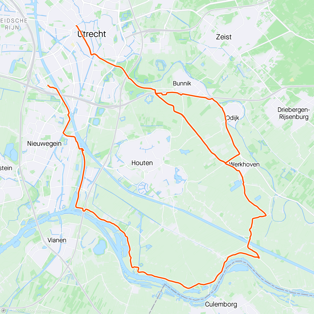 Map of the activity, Hongerklop 😵‍💫 naar huis in Mirjams wiel