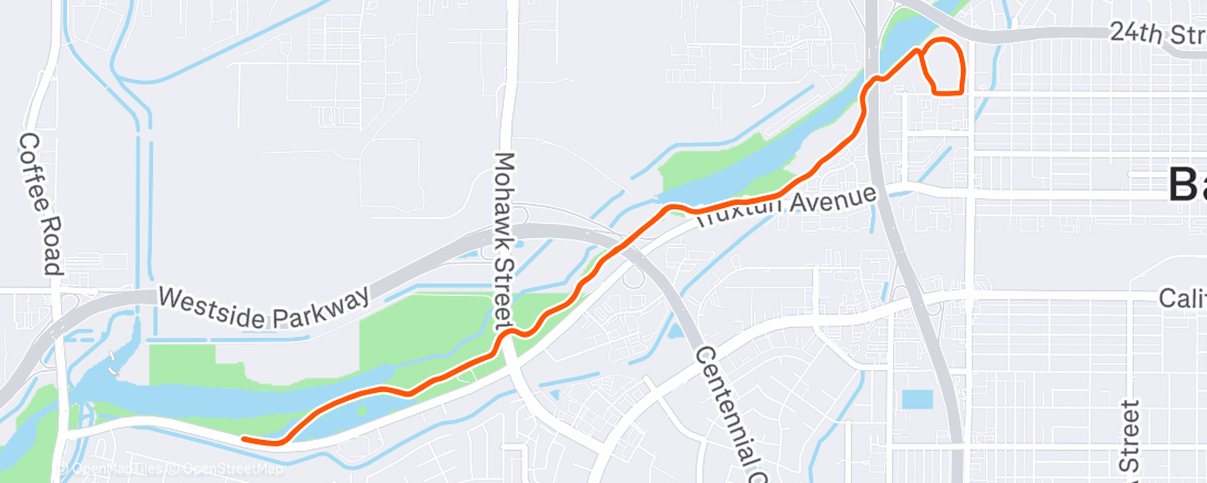 Map of the activity, Morning Run