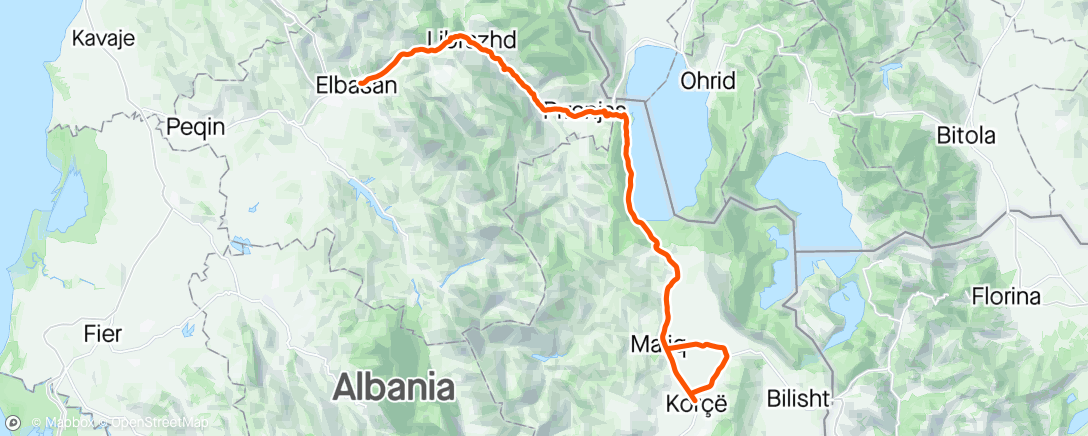 Mapa da atividade, 🇦🇱 Tour of Albania stage 2