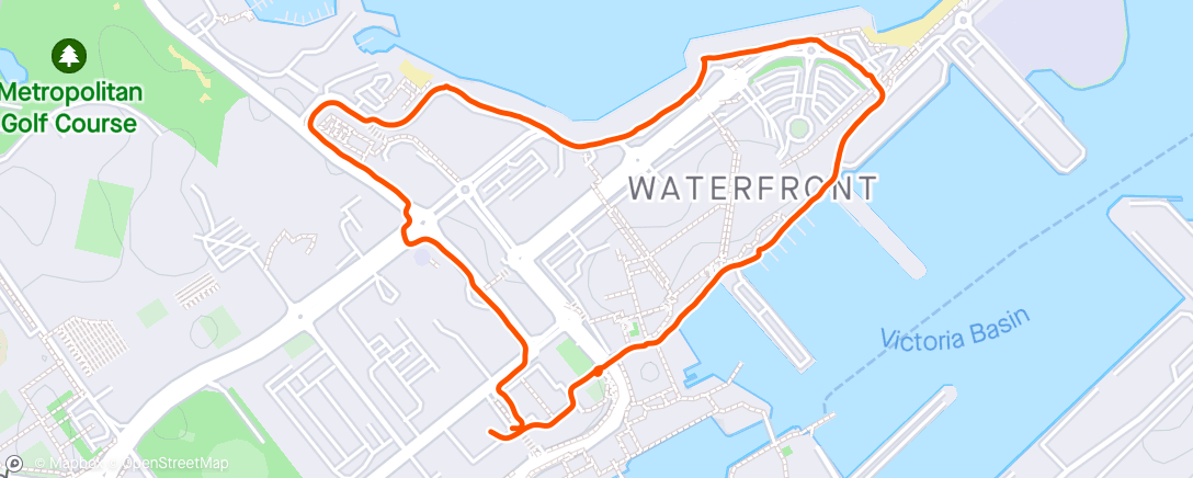 Map of the activity, Post work walk. 🇿🇦