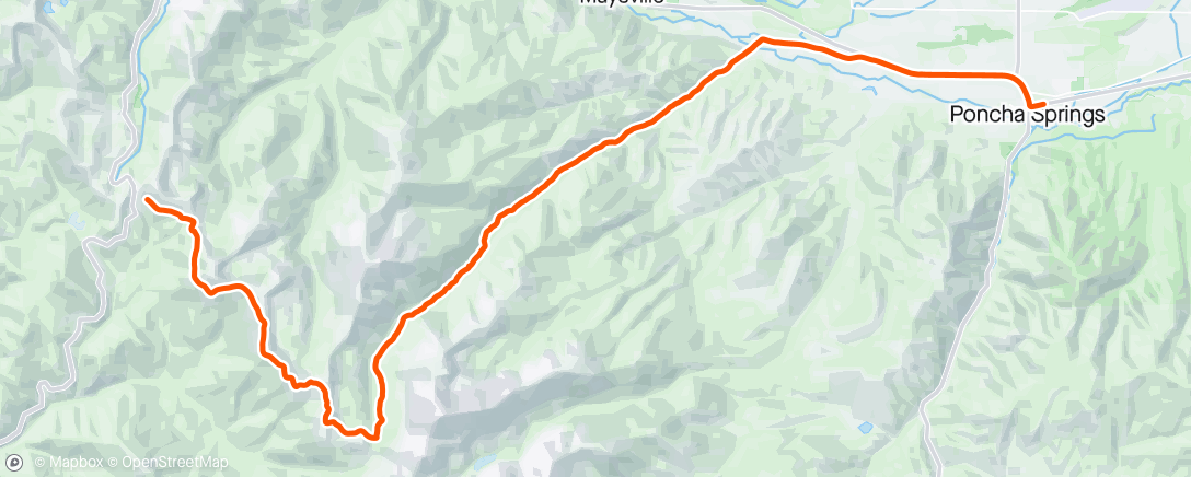 Map of the activity, Monarch Crest to Green’s Creek