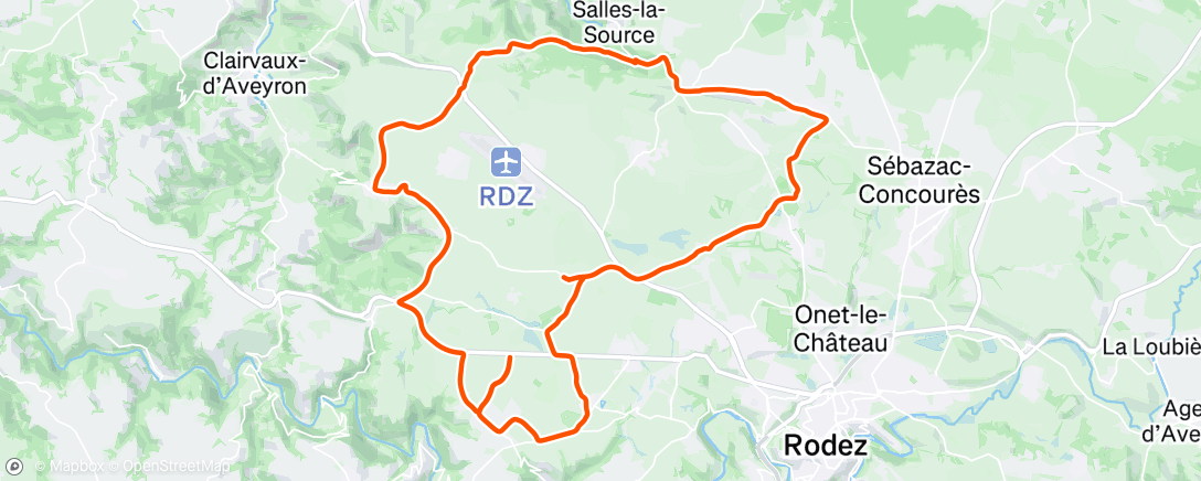 Map of the activity, Afternoon Ride