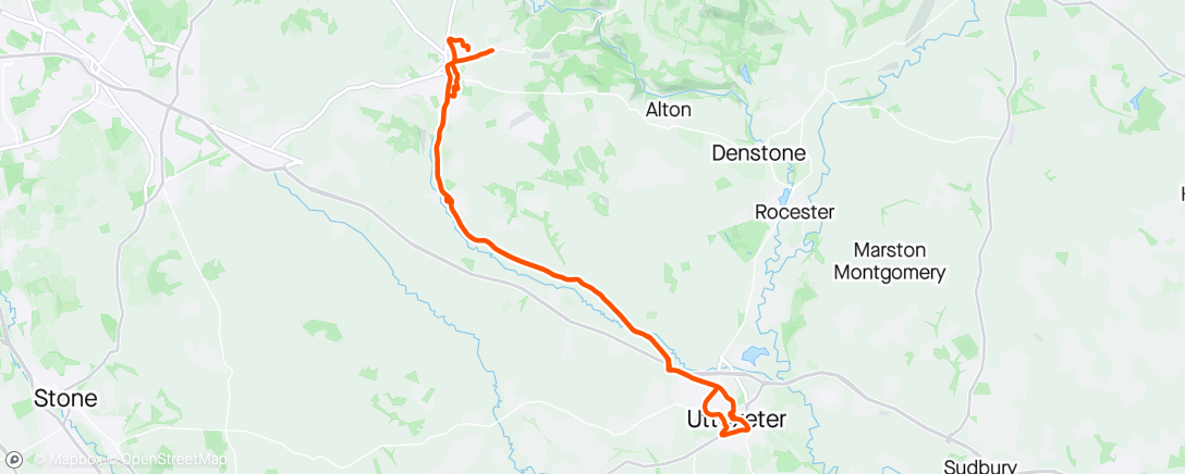 Map of the activity, CX - Afternoon Ride