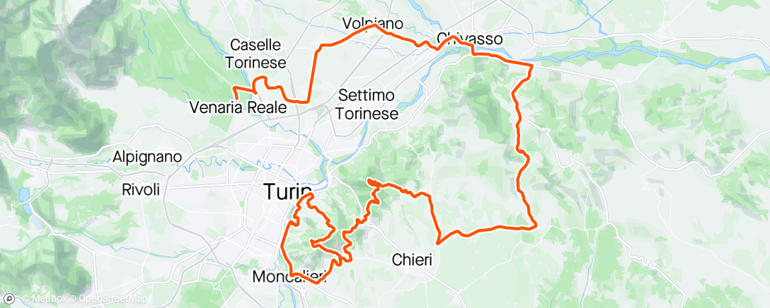 Map of the activity, Giro 1