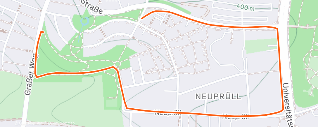 Map of the activity, Lauf am Nachmittag