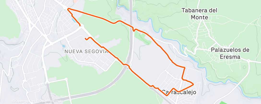 Map of the activity, Carrera a la hora del almuerzo