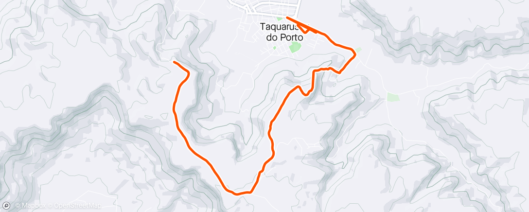 Map of the activity, Strava de bosta. 13km.