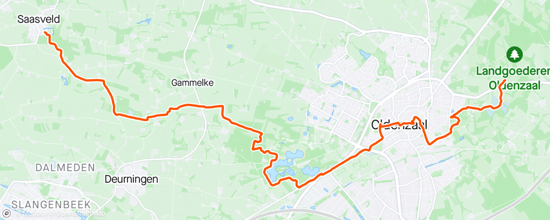 アクティビティ「4e etappe Twentepad en een stukje 3」の地図