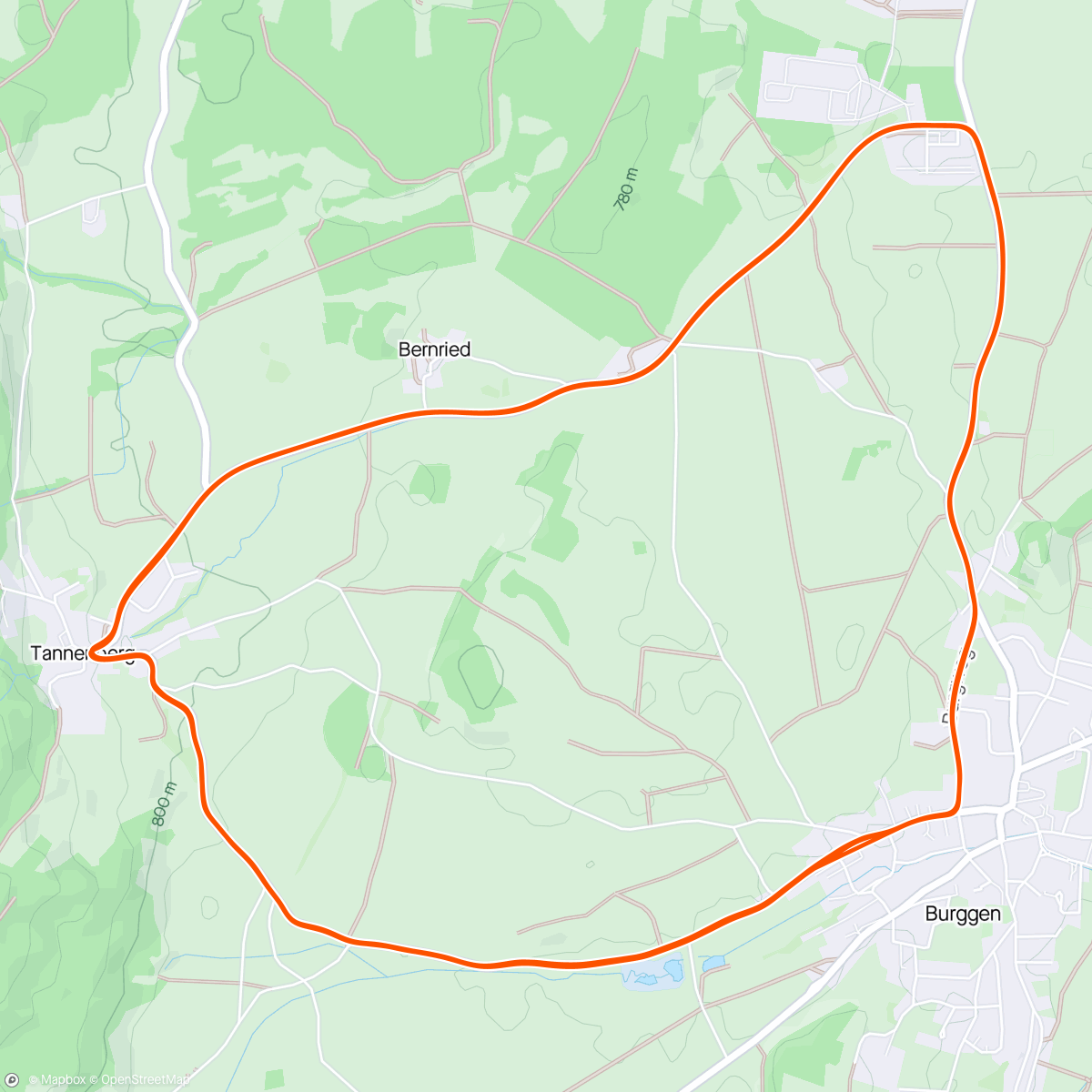 Map of the activity, Tour de Allgäu - Burggen