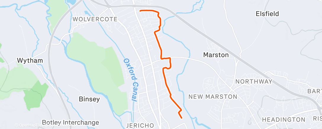 Map of the activity, Morning Run