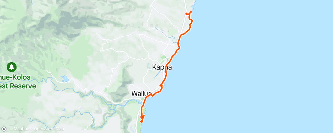 Map of the activity, Kauai bike path