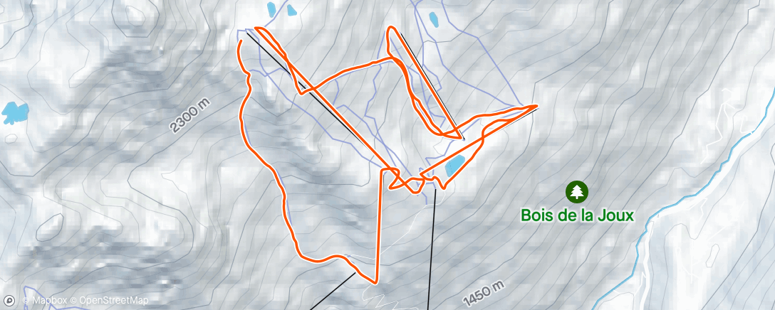 Map of the activity, Snowboard le matin
