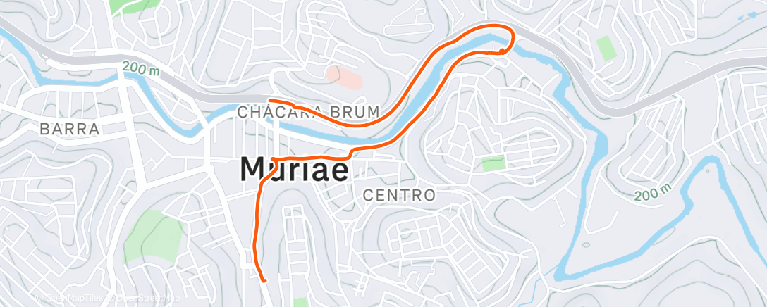 Map of the activity, Caminhada matinal