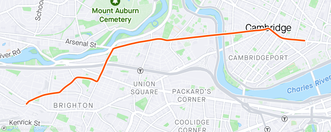 Map of the activity, Afternoon Ride