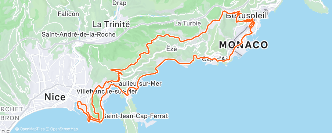 Map of the activity, Morning Ride