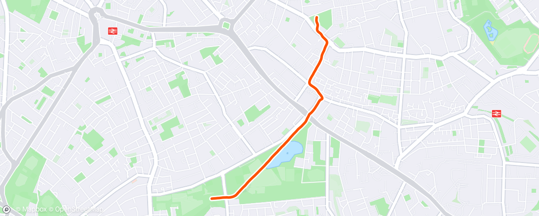 Map of the activity, Gentle run home