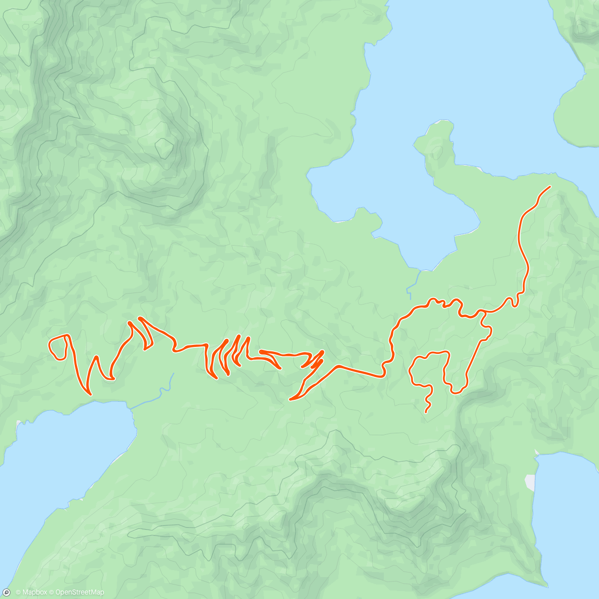 Karte der Aktivität „Zwift - Zone 2 - Road to Sky in Watopia”