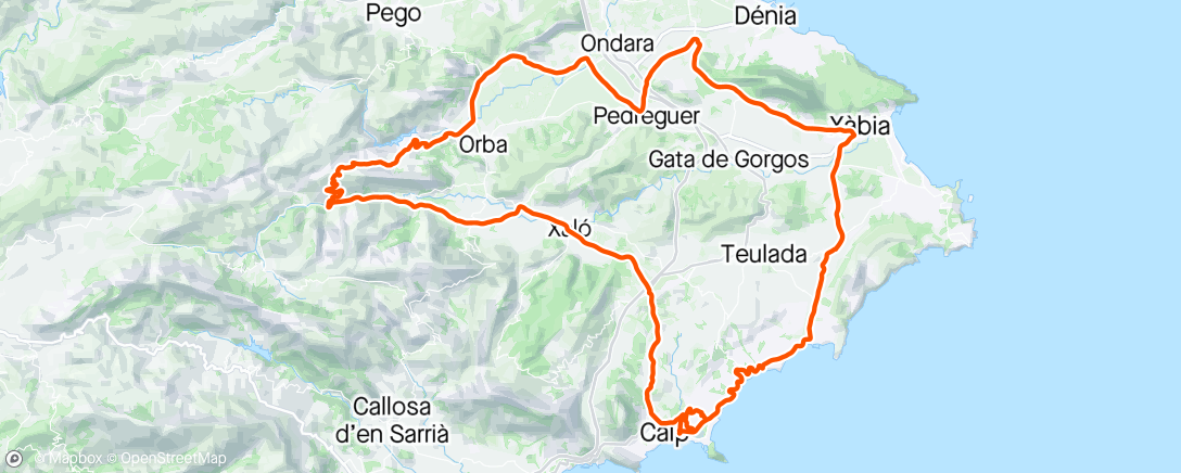 Mapa da atividade, Vall de Laguar