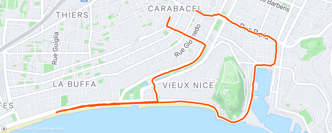 Map of the activity, Lunch Run