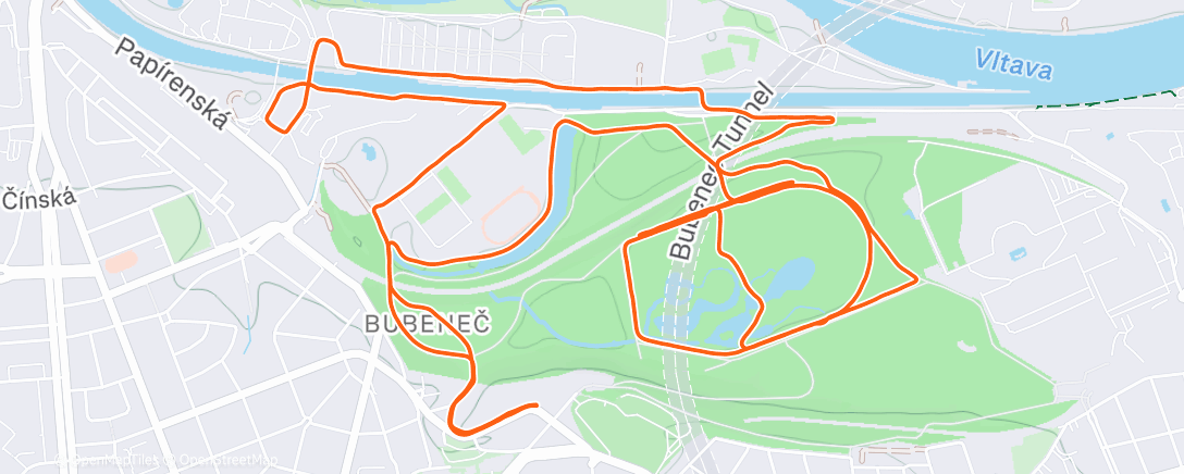 Карта физической активности (Afternoon Run)