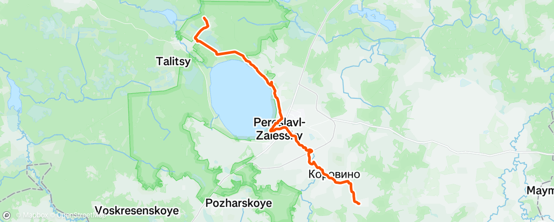 Map of the activity, Lunch Run