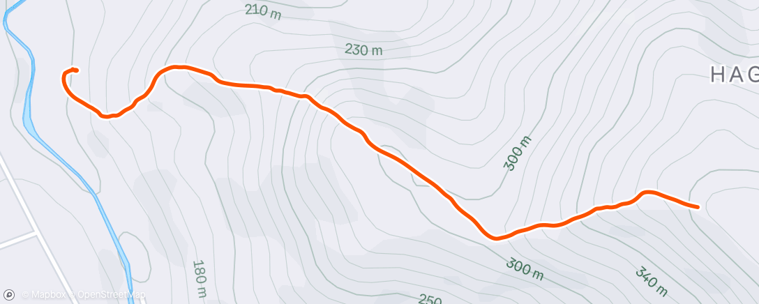 Map of the activity, Afternoon Hike