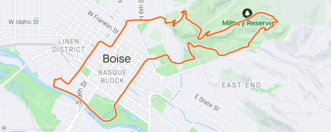 Map of the activity, Boise Run Collective - Cowgill Trail Run