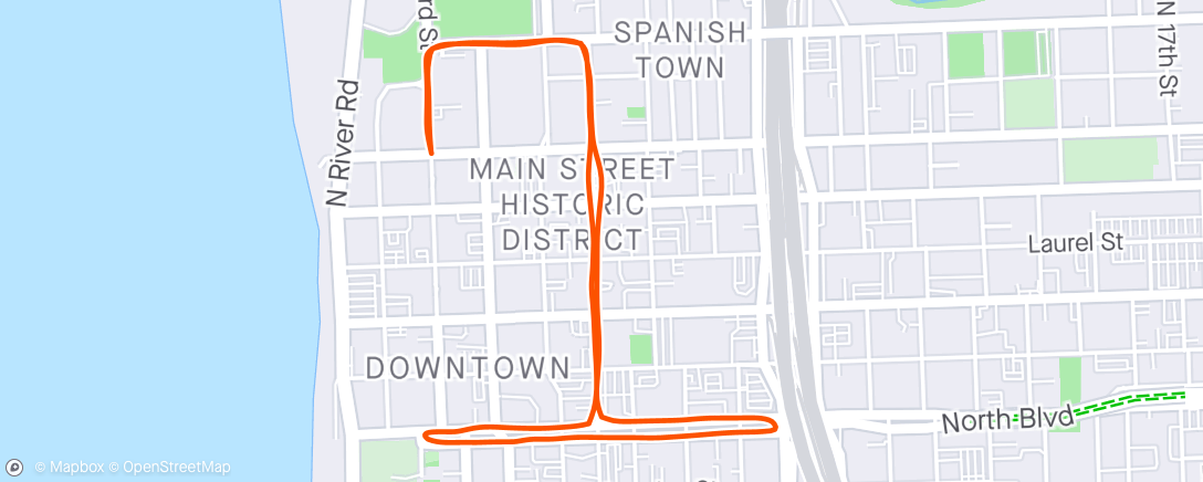 Map of the activity, Happy's Run - Greenway Way