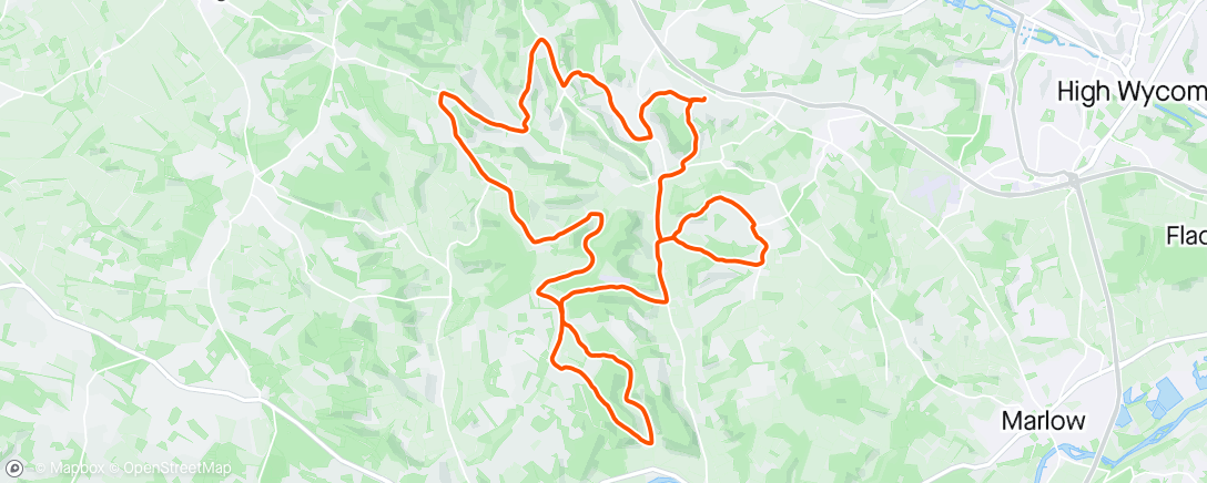 Map of the activity, Bucks MTB ride from Cadmore