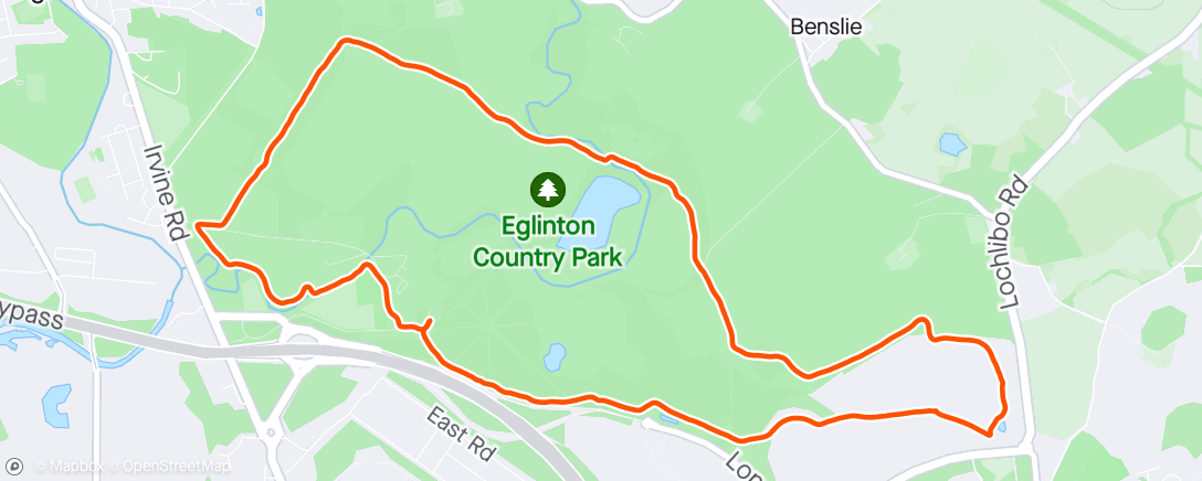 Map of the activity, Eggy Park Run
