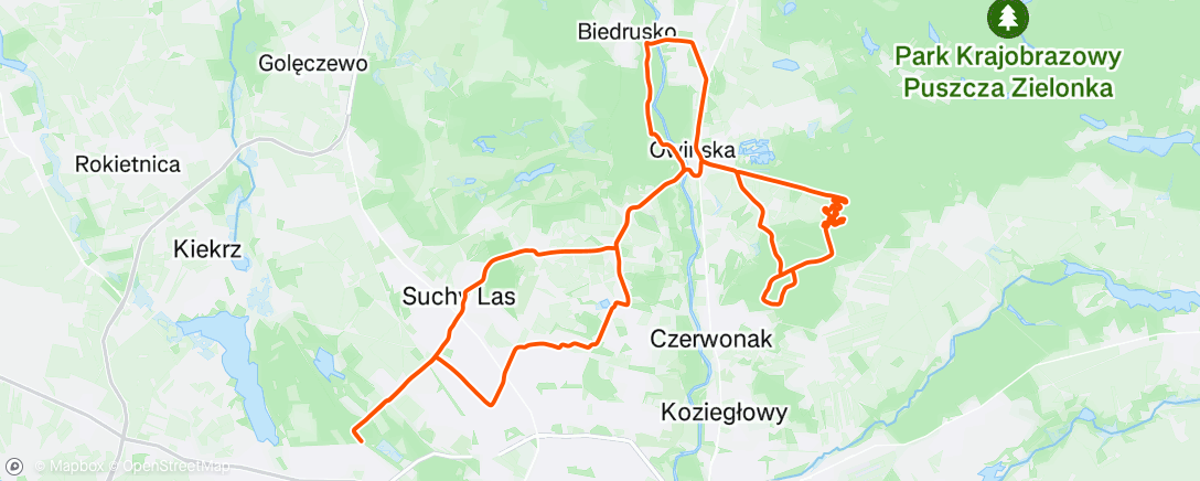 Map of the activity, Afternoon Gravel Ride