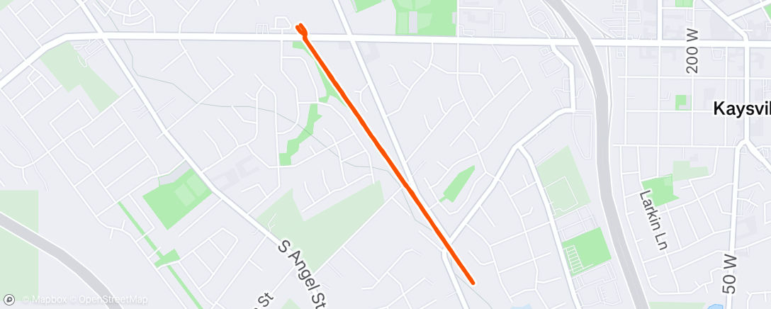 Map of the activity, Evening Run