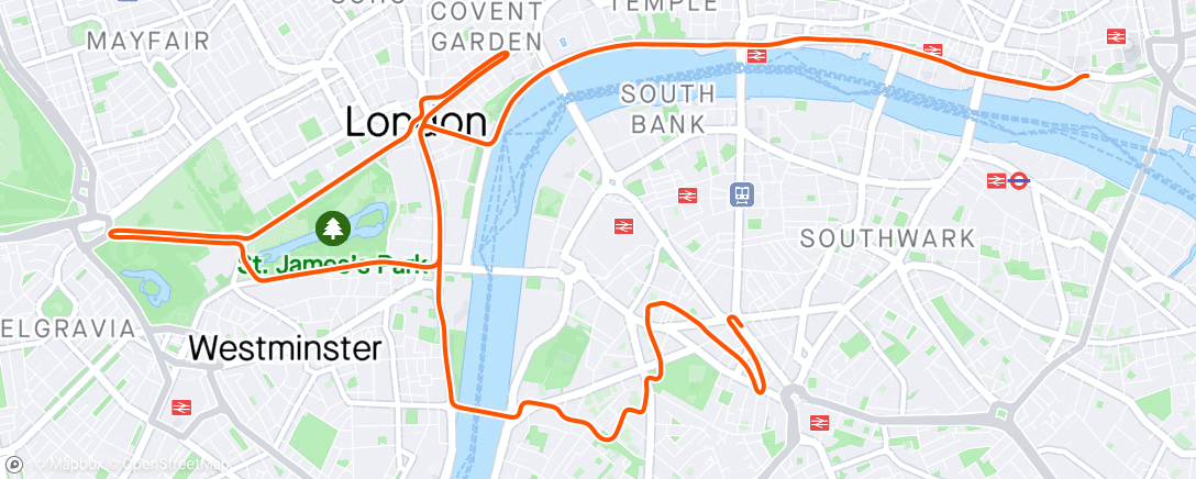 アクティビティ「Zwift - Calorie Crush in London」の地図