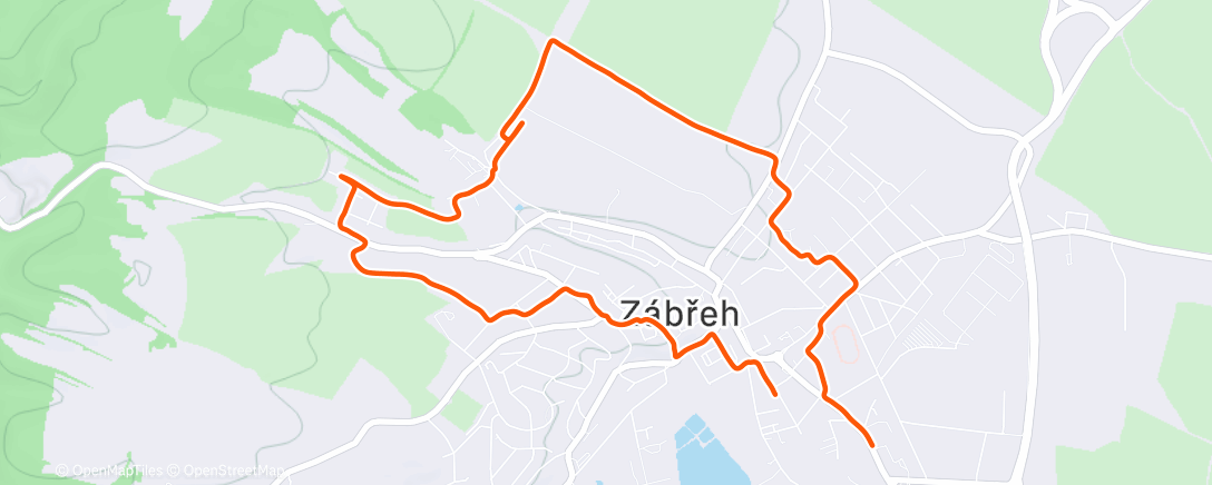 Map of the activity, Afternoon Walk