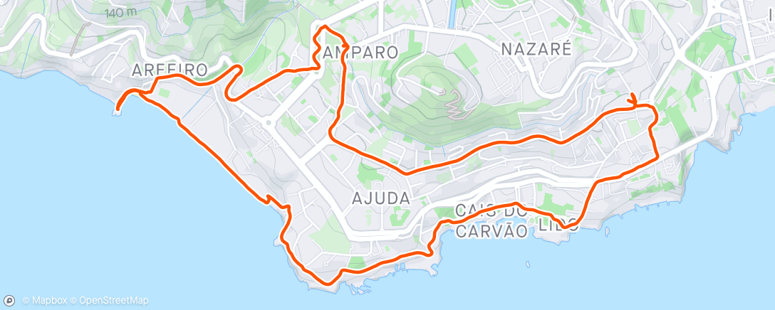 Mapa de la actividad, Exploring West Funchal