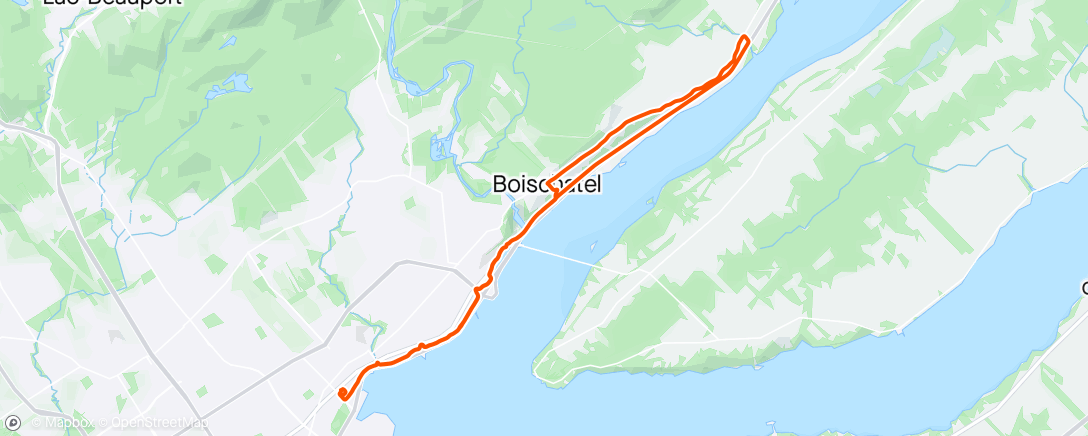 Map of the activity, Sortie à vélo dans l'après-midi