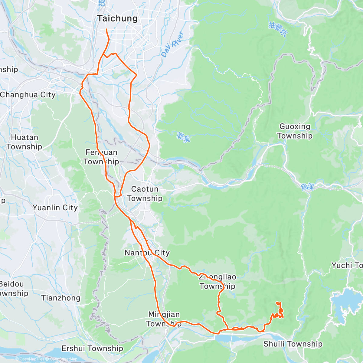 Map of the activity, 集集大山 / Mt. Jiji - Last Ride and Climb in Taiwan in 2025